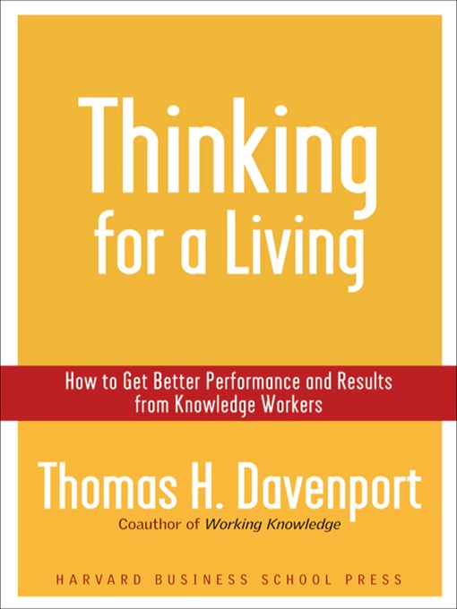 Title details for Thinking for a Living by Thomas H Davenport - Wait list